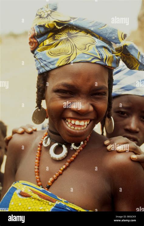 Portrait Of A Smiling Girl Bani Burkina Faso Stock Photo Alamy