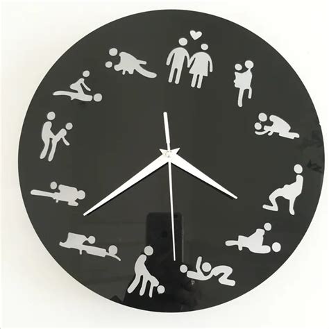 Funlife Sex Couple Sex Clock Adult Art Bar Cafe Wall Clock Diy Home Decor Quartz Sweep Movement