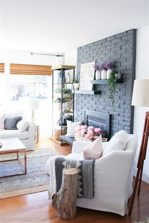 Eclectic Bohemian Farmhouse Style Spring Living Room Tour