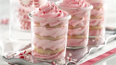 Looking for easy christmas dessert recipes? Individual Candy Cane Dessert Cups recipe from Pillsbury.com