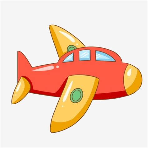 빨간색 비행기 일러스트 소형 만화 비행기 삽화 오렌지 날개 푸른 Png 일러스트 및 Psd 이미지 무료 다운로드