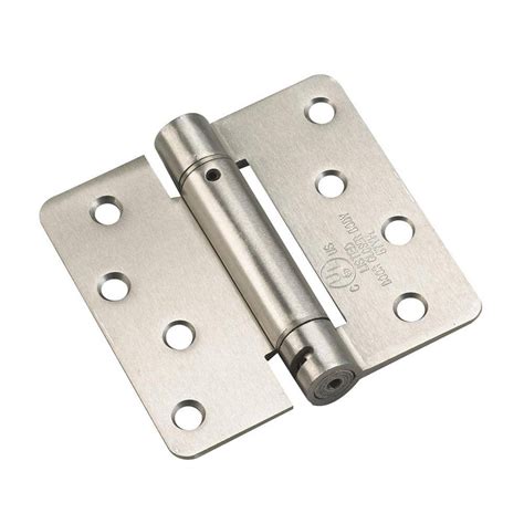 Onward 4 In X 4 In Brushed Nickel Self Closing Full Mortise Spring