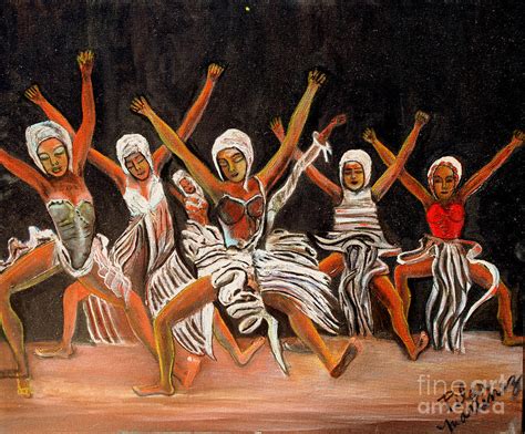 African Dancers Painting By Pilar Martinez Byrne