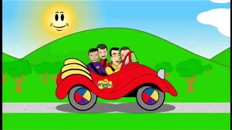 Lets Go Were Riding In The Big Red Car Wiggly Animation Youtube