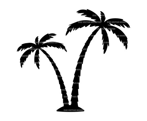 Palm Tree Svg Beach Svg Summer Svg Vector Cut File For Cricut Silhouette Pdf Png Eps Dxf