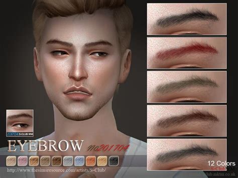 Eyebrows For Men 12 Colors Thanks Found In Tsr Category Sims 4