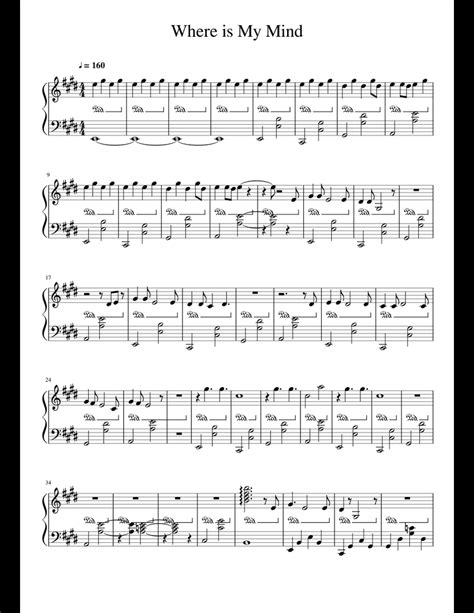 Where Is My Mind Maxence Cyrin Sheet Music For Piano Download Free In