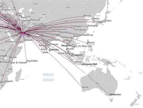 Qatar Airways Route Map Asia And Australia