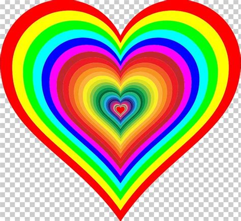 Rainbow Heart Color Png Clipart Circle Clip Art Color Heart Line