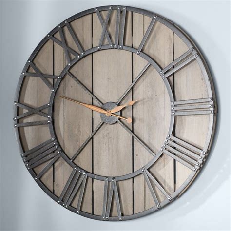 Oversized Eglinton 36 Roman Numerals Barnwood Wall Clock And Reviews