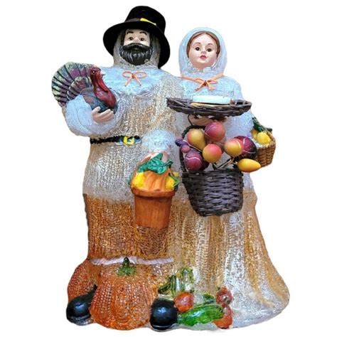Pilgrim Couple Fall Harvest Thanksgiving Turkey Depop