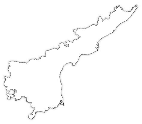 Andhra Pradesh Outline Map Outline Map Of Andhra Pradesh