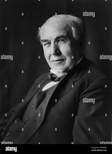 Thomas Alva Edison 1847 1931 American Inventor Half Length Portrait