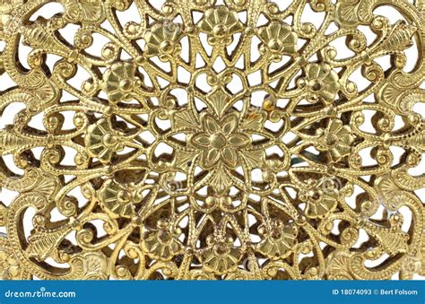 Gold Filigree Stock Image Image Of View Ornamental 18074093