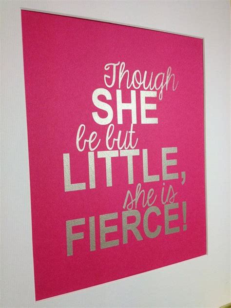 Baby Girl Nursery Silver Quote Print Though She By Metallicprints