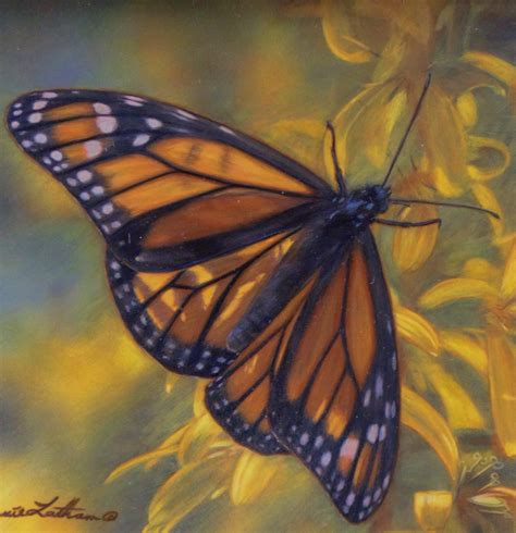 Golden Delight Monarch Butterfly Original Watercolor Painting By From
