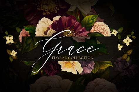 Grace Floral Graphics Collection By Avalon Rose Design