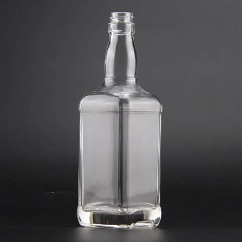 750ml Square Clear Glass Vodka Liquor Bottles With Screw Cap Buy 750ml Square Glass Whisky Gin