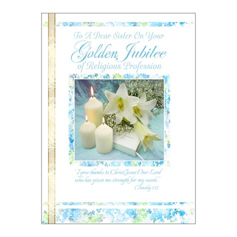 Golden Jubilee Card For A Nun Etsy Uk