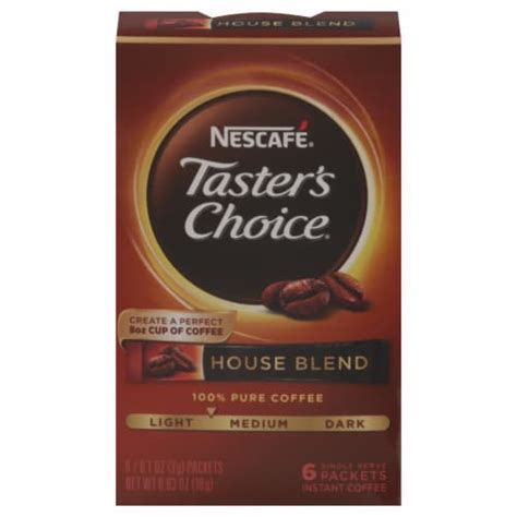 Nescafé® Tasters Choice® House Blend Medium Roast Single Serve Instant Coffee 6 Ct Fred Meyer