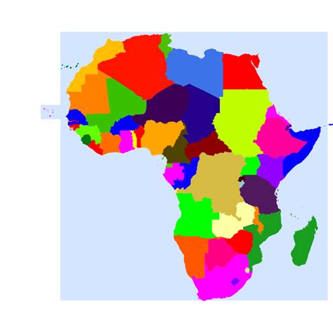 Colored Blank Map Of Africa Clip Art Library