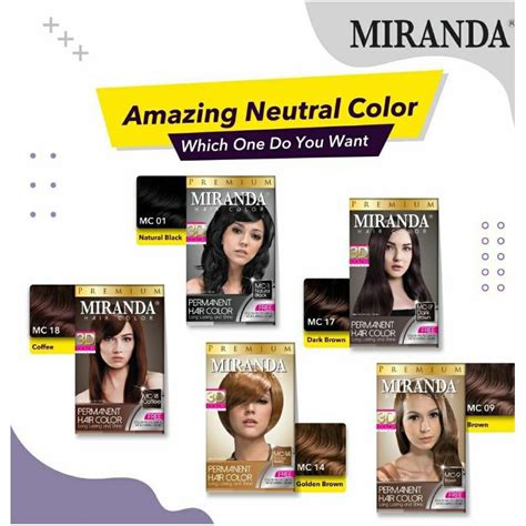 Jual Semir Rambut Miranda Hair Color Pewarna Rambut Permanent Shopee Indonesia