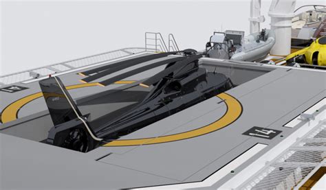 New Heli Hangar Option For 67m Sea Axe 6711 Fast Yacht Support Vessel