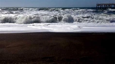 Ocean Waves By The Pacifica Pier Youtube