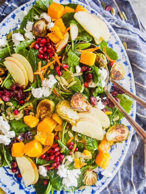 Fall Harvest Salad Recipe With Maple Vinaigrette Perchance To Cook