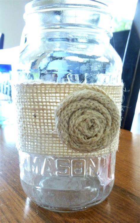 Simple Summer Decorating With Sisal Burlap And Blooms Mason Jar Diy