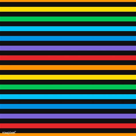 Seamless Colorful Horizontal Lines Pattern Vector Free Image By