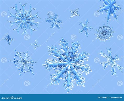 Glittering Falling Snowflakes Stock Photo Image 286180