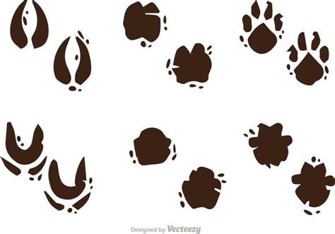Muddy Animal Footprint Vectors 111389 Welovesolo
