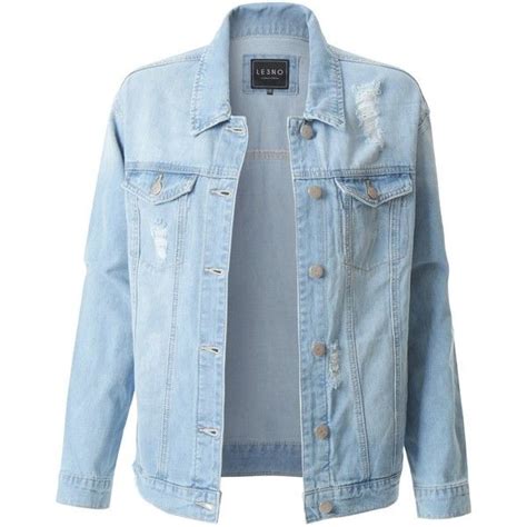 le3no womens vintage long sleeve denim jacket with pockets 28 liked on polyvore feat… long