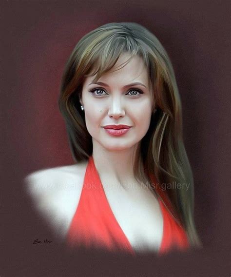 Angelina Jolie Digital Drawing By Ebn Misr Egypt Celebrity