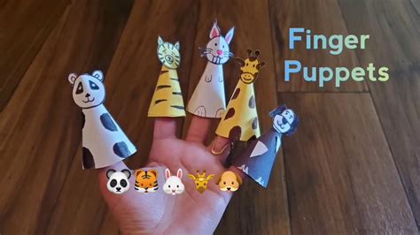 Finger Puppets Paper Craft For Kids Easy Way To Make Finger Puppets