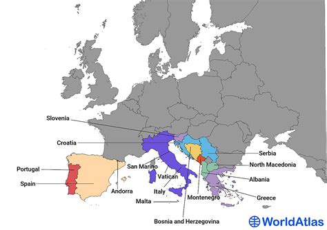 Southern European Countries Worldatlas
