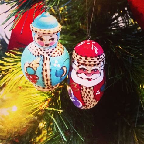 Little Russian Tree Decorations Hand Painted From Izmailovsky