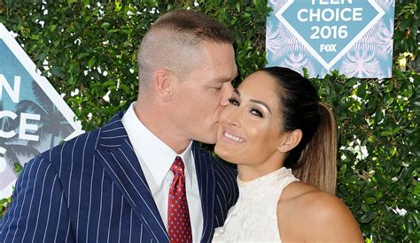 John Cena And Girlfriend Nikki Bella Kiss On Teen Choice Awards 2016 Red