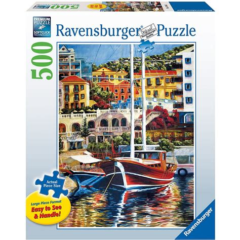 Ravensburger Exotic Harbor Large Format 500 Piece Jigsaw Puzzle For