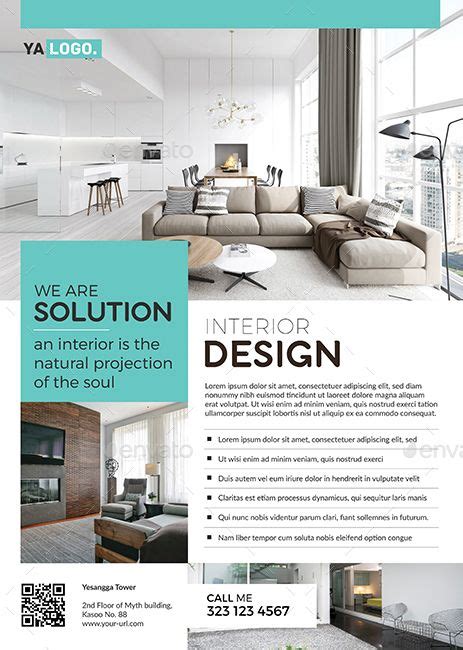 Interior Flyer Promo Brosure Design Page Layout Design Flyer Design