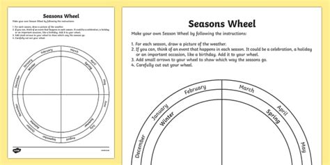 Seasons Wheel Worksheet Teacher Made Twinkl
