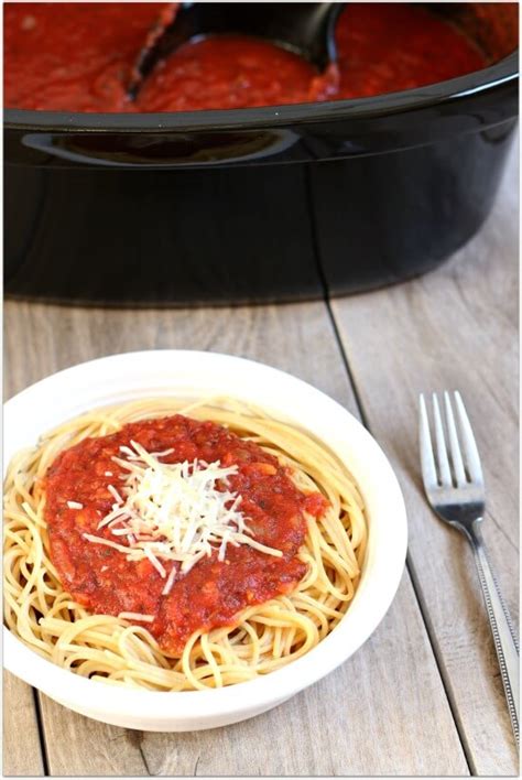 Easy Slow Cooker Spaghetti Sauce 365 Days Of Slow