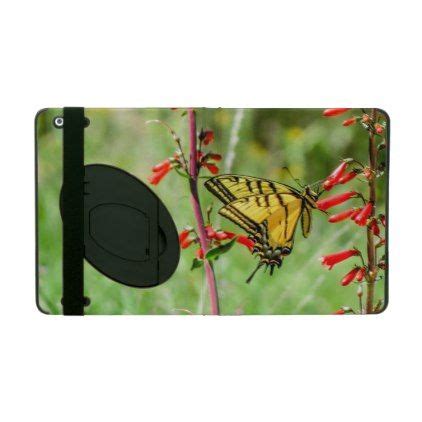Tiger Swallowtail Butterfly And Wildflowers IPad Folio Case Flowers