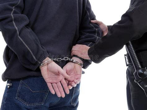 Handcuffed Stock Image Image Of Restraining Arrest Collar 5092315