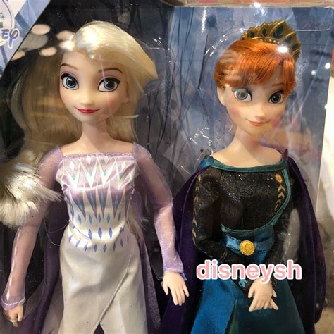 New Disney Store Frozen Dolls With Elsa As Snow Queen And Anna As