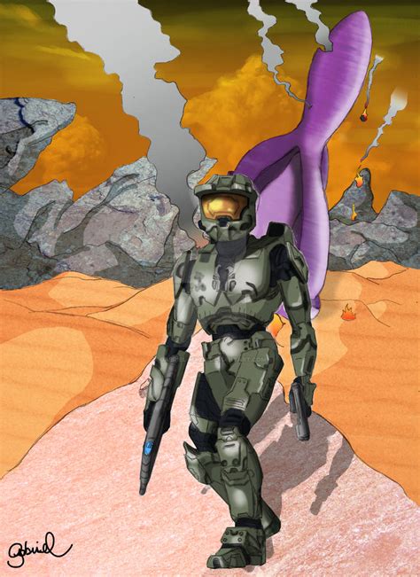 Master Chief Smashes The Covenant By Gabriel Mazzi On Deviantart