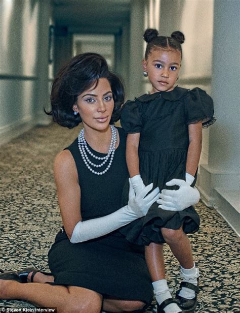 kim kardashian with daughter north for interview magazine daily mail online