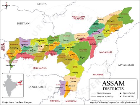 Assam District Map Hd