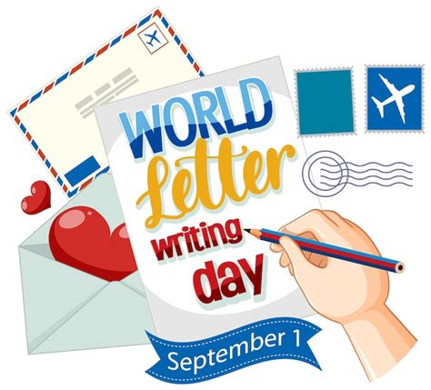 Design De Banner Do Dia Mundial Da Escrita De Cartas Vetor Grátis